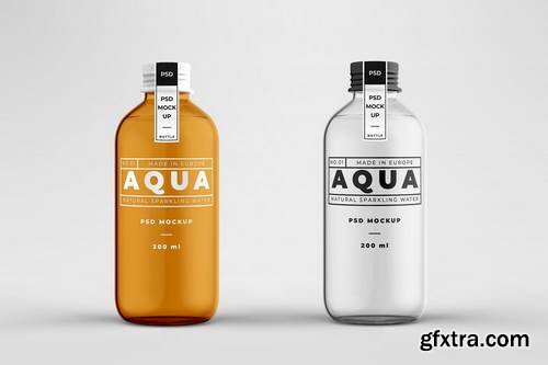 Glass Bottle Mock-up Template