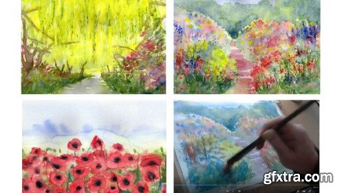 How to paint these 3 floral watercolors,for beginner artists