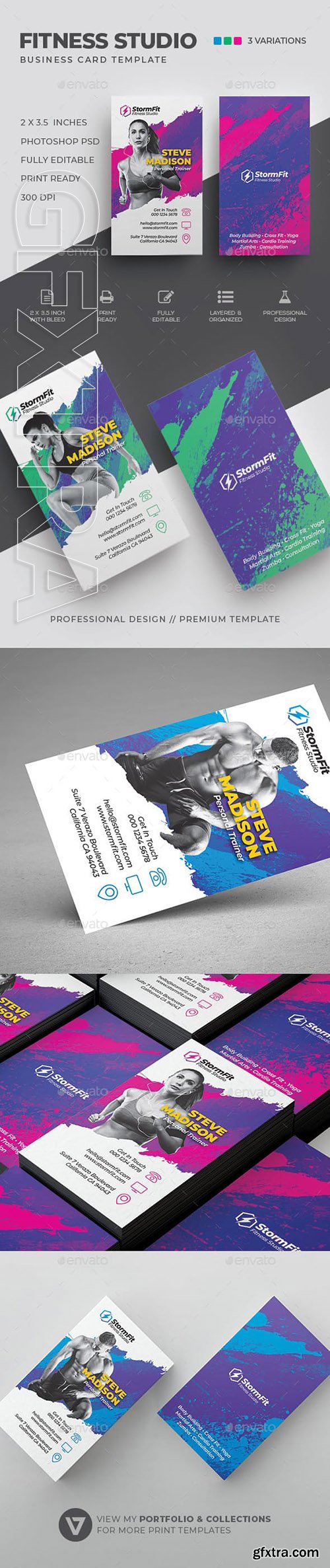 GraphicRiver - Fitness Business Card 23134321