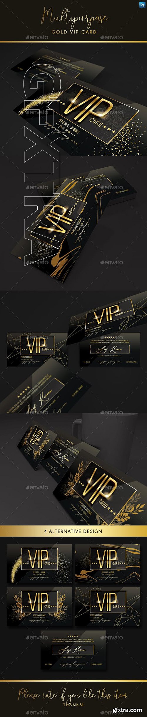 GraphicRiver - Multipurpose Gold Vip Card 23160930