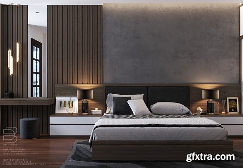 Modern Bedroom Interior Scene 57