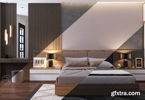 Modern Bedroom Interior Scene 57