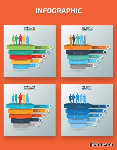 Human Resource Funnel Pencil and Education Infographic Design Pack