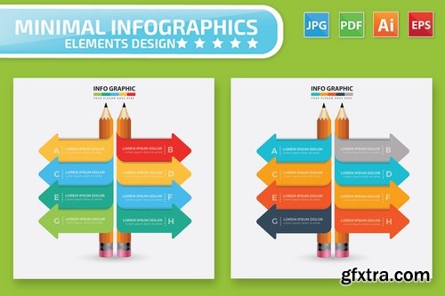 Human Resource Funnel Pencil and Education Infographic Design Pack