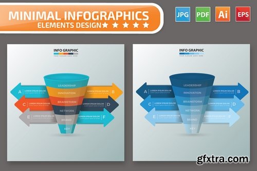 Human Resource Funnel Pencil and Education Infographic Design Pack