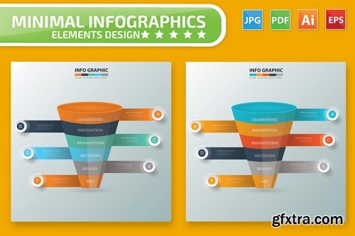 Human Resource Funnel Pencil and Education Infographic Design Pack