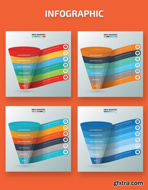 Human Resource Funnel Pencil and Education Infographic Design Pack