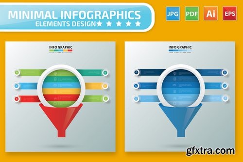 Human Resource Funnel Pencil and Education Infographic Design Pack