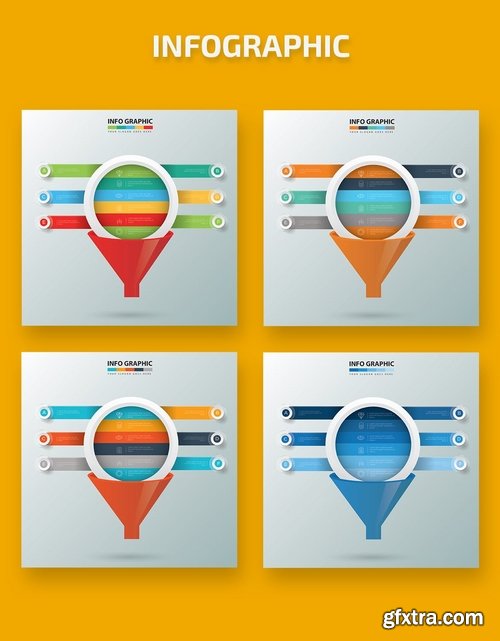 Human Resource Funnel Pencil and Education Infographic Design Pack