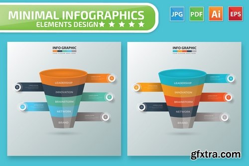 Human Resource Funnel Pencil and Education Infographic Design Pack