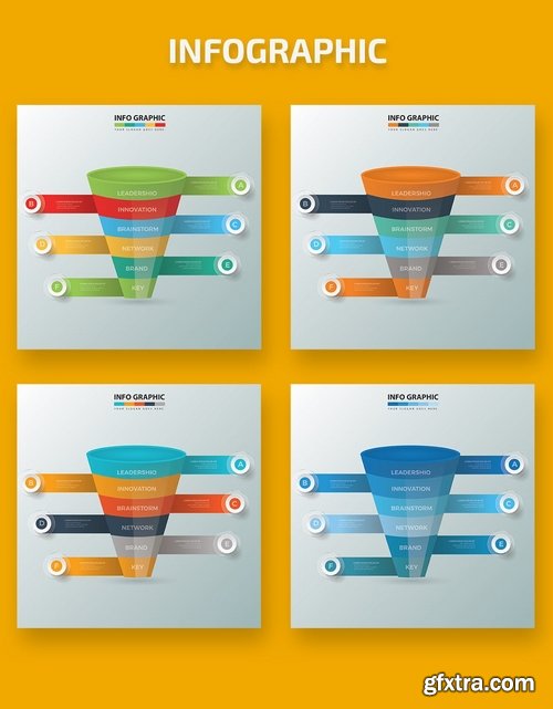 Human Resource Funnel Pencil and Education Infographic Design Pack