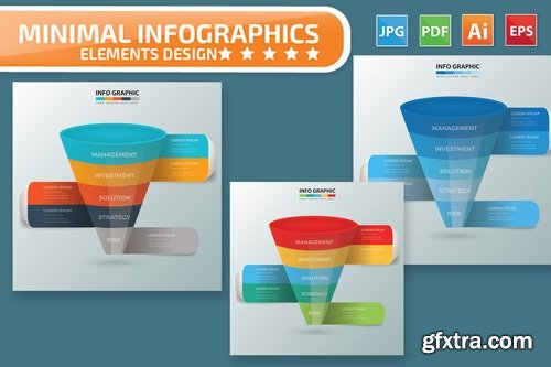 Human Resource Funnel Pencil and Education Infographic Design Pack