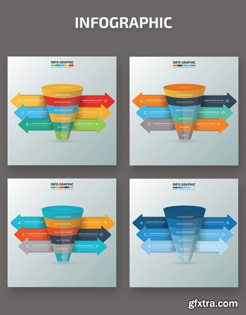 Human Resource Funnel Pencil and Education Infographic Design Pack