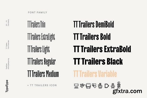 TT Trailers Font Family