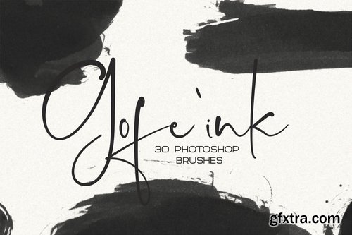 30 Gofe Ink Photoshop Brushes