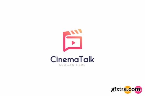 Cinema Talk Show Logo Template