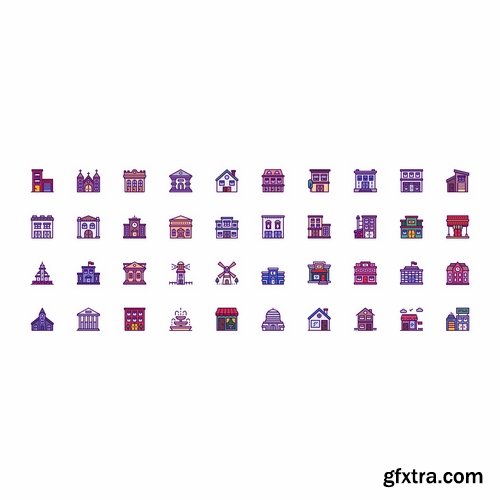 Prettycons - 160 Buildings Icons Vol.1