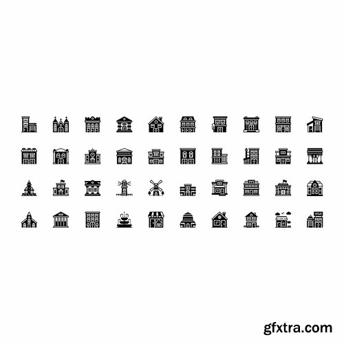 Prettycons - 160 Buildings Icons Vol.1