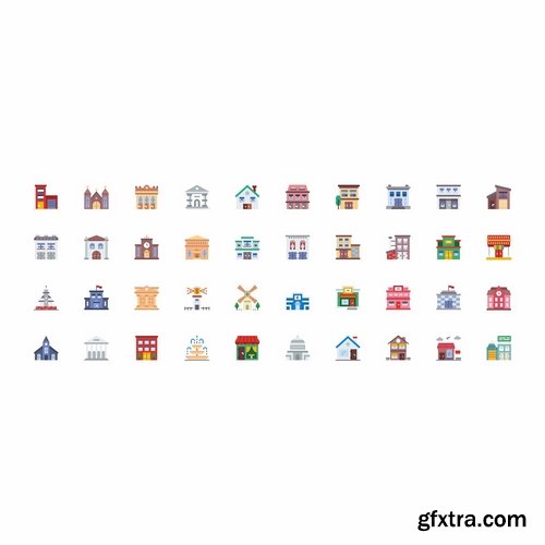 Prettycons - 160 Buildings Icons Vol.1