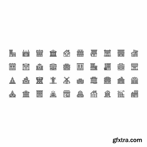 Prettycons - 160 Buildings Icons Vol.1