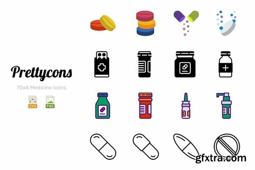 Prettycons - 280 Medicine Icons Vol.1