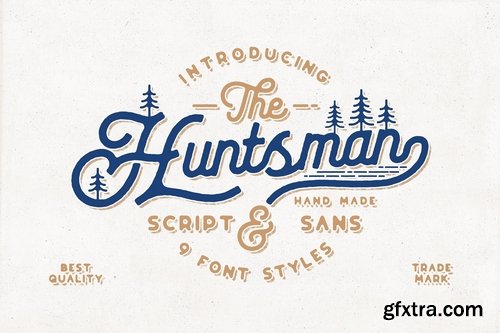 CM - The Huntsman Script & Sans Typeface 3494546