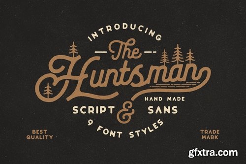 CM - The Huntsman Script & Sans Typeface 3494546