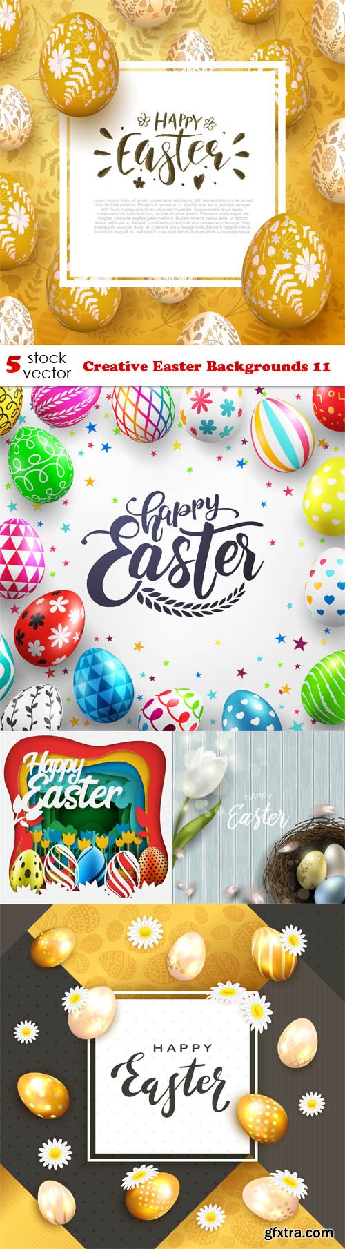 Vectors - Creative Easter Backgrounds 11