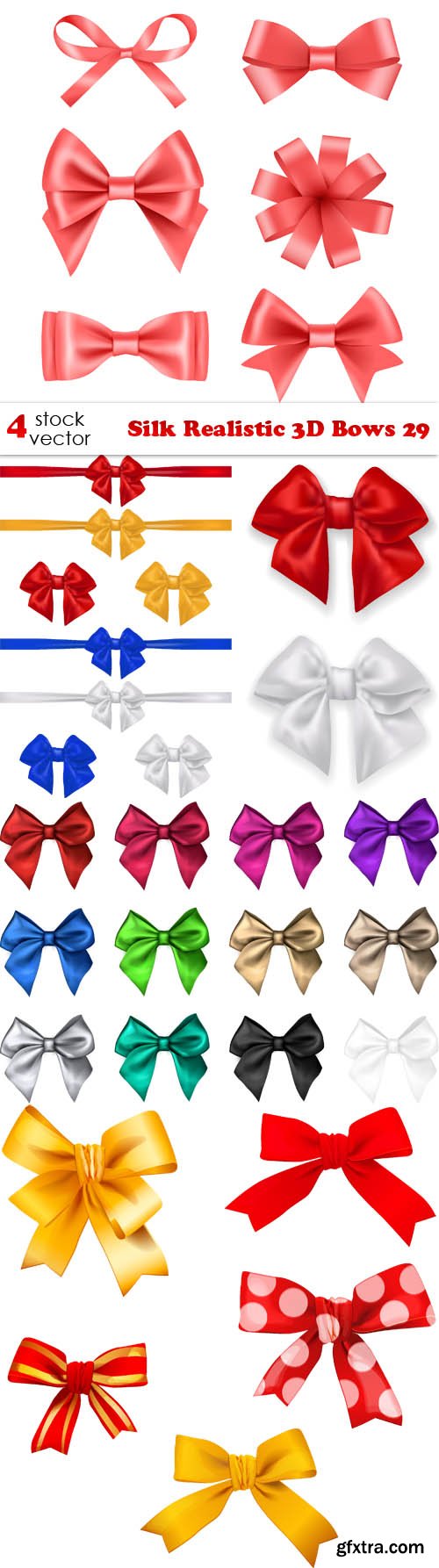 Vectors - Silk Realistic 3D Bows 29