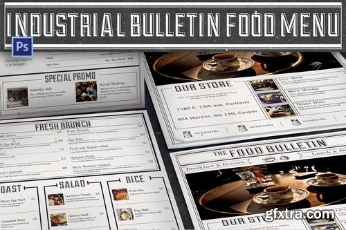 Industrial Bulletin Food Menu