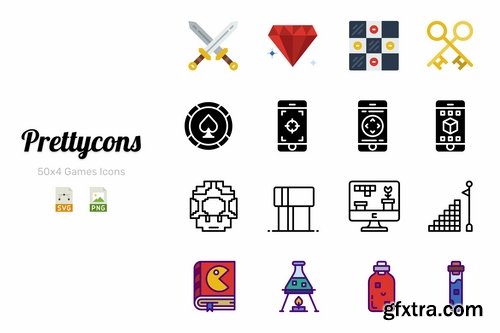 Prettycons - 200 Games Icons Vol.1