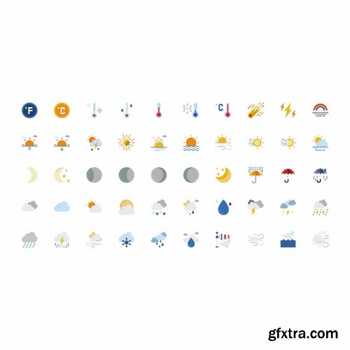 Prettycons - 200 Weather Icons Vol.1