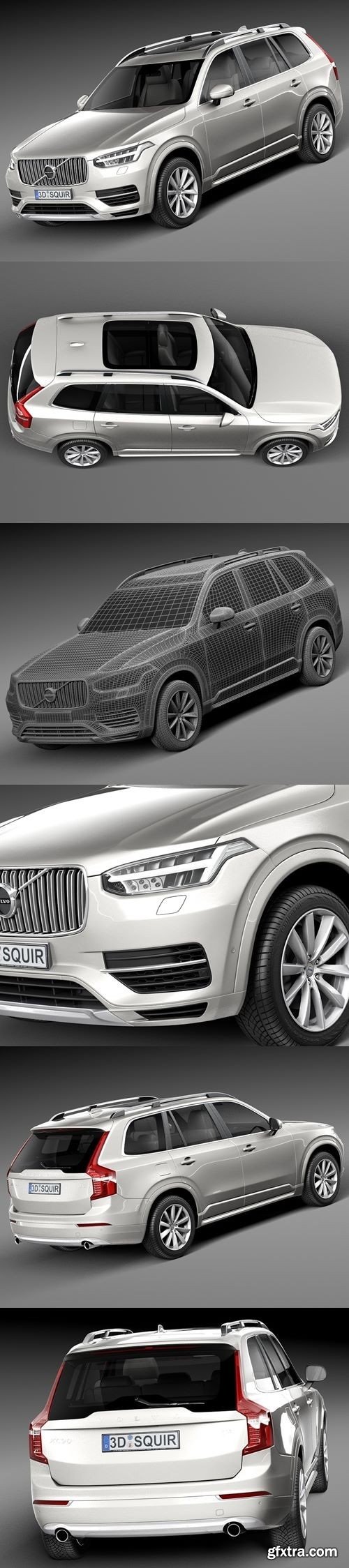 Volvo XC90 2015 3d Model