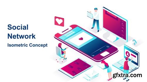 MotionArray Social Network - Isometric Concept 183881