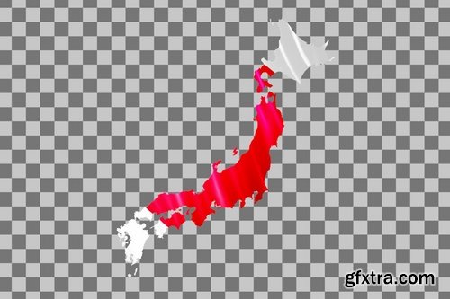 Japan Flags, Icons & Map Kit