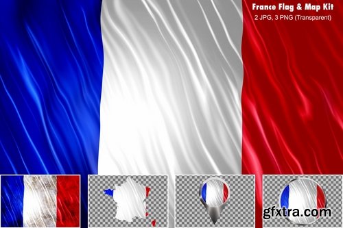 France Flags, Icons & Map Kit