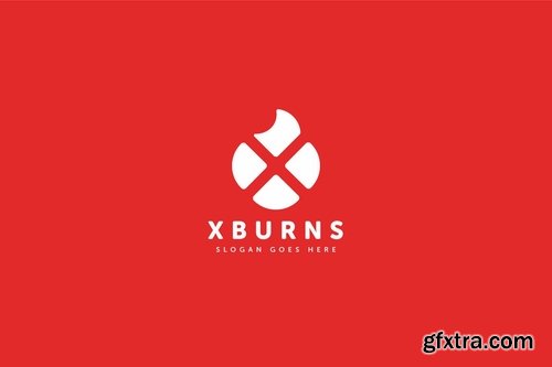 X Burns Logo Letter Template