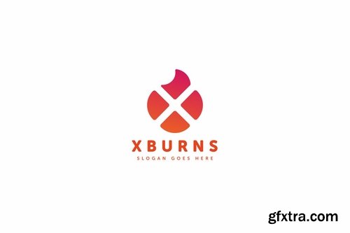 X Burns Logo Letter Template