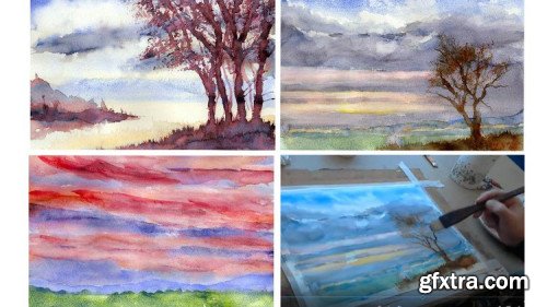 Learn how to paint 3 watercolors for beginners live videos.