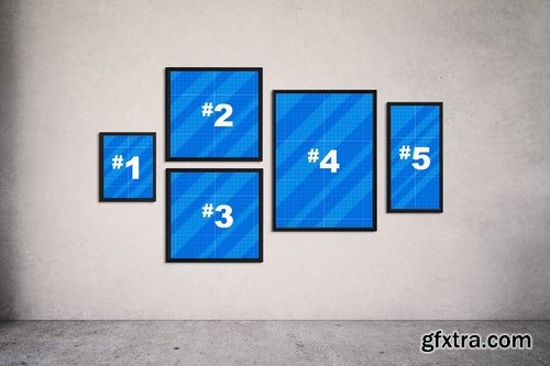 Frames on wall Mockup