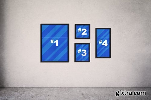 Frames on wall Mockup