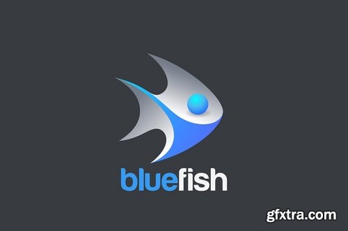 Fish Logo 3d Design vector