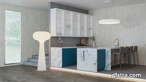 Modern Kitchen 49 3d Model