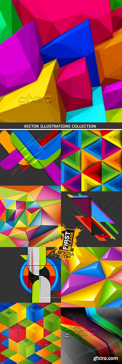 3d geometric abstract colors shape background