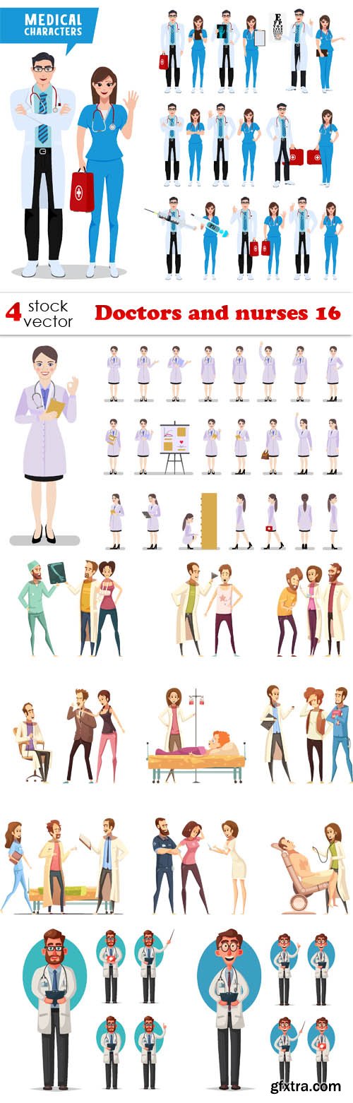 Vectors - Doctors and nurses 16