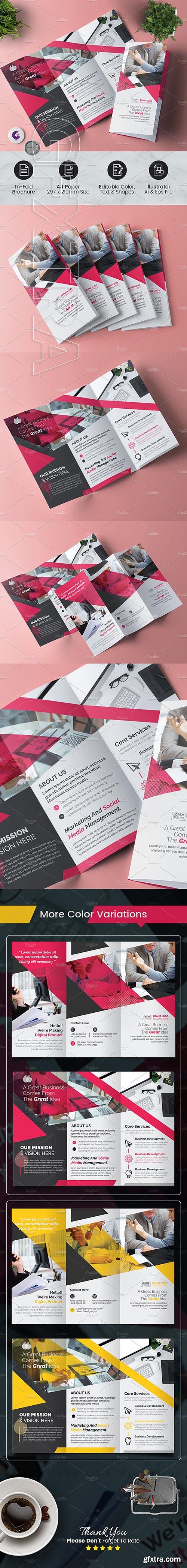 CreativeMarket - Trifold Brochure 3310257