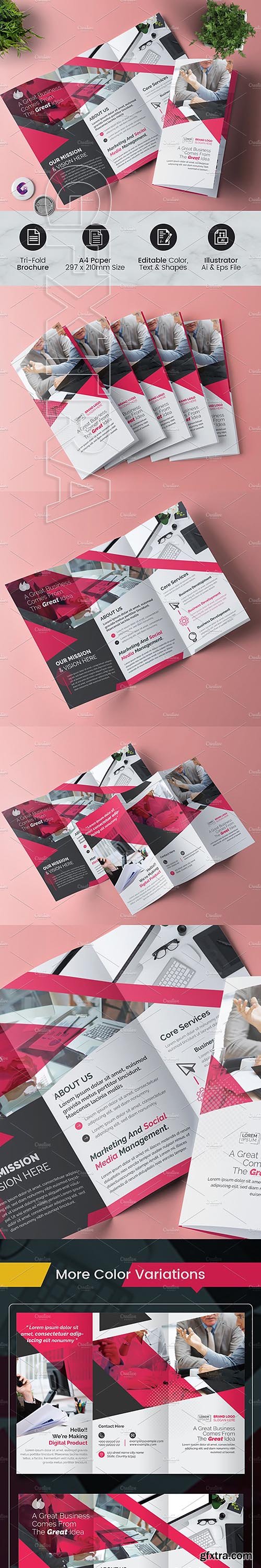 CreativeMarket - Trifold Brochure 3310257