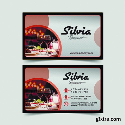 CreativeMarket - Restaurant Business Cards 3278857