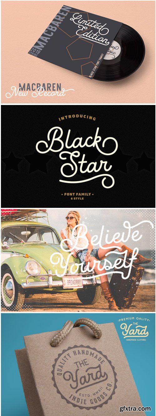 Black Star Font Family