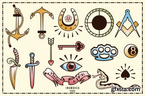 40 Tattoo Flash (full colors)